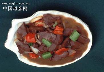 备孕_营养饮食_孕前食谱:清炒猪血