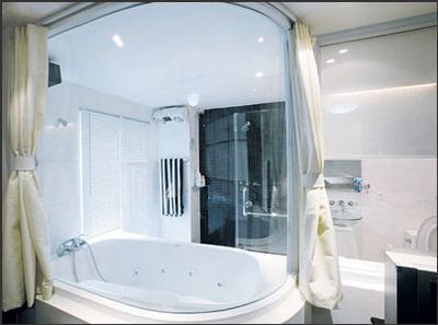 沐浴时的诱惑 开放式卫浴间