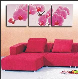 创意设计 装饰画与挂钟巧妙融为一体