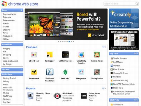 Google发布Chrome Web Store应用商店