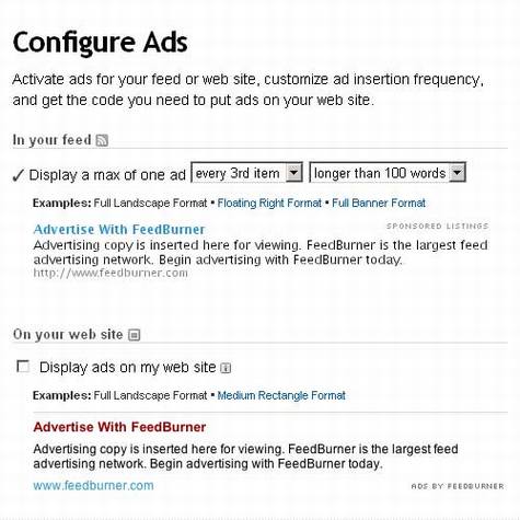 Feedburner Ad Networks申请使用指南