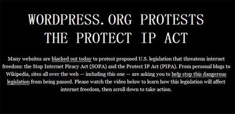 Google首页抗议反盗版法案