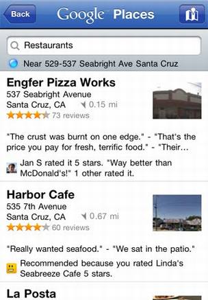 Google Places登陆iPhone