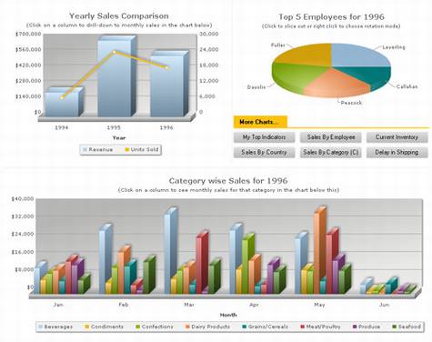 免费Flash图表工具FusionChart