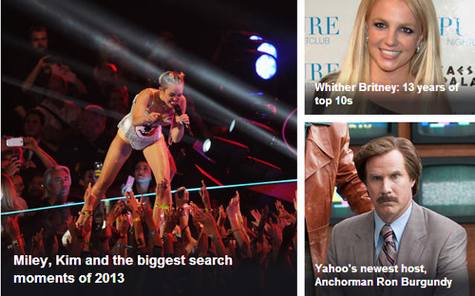 雅虎公布2013年度搜索排行榜