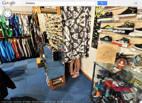 谷歌街景地图拍摄更衣室照片