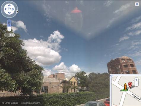 Google悉尼街景地图惊现UFO
