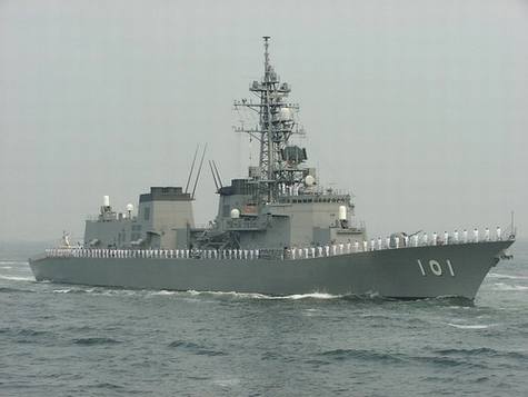 Google Earth下的日本海军驱逐舰