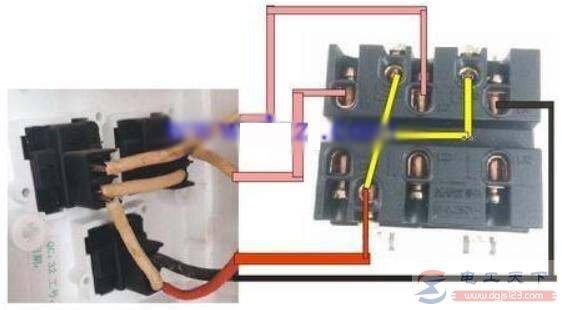 三控开关怎么接线,附一例三控开关实物接线图