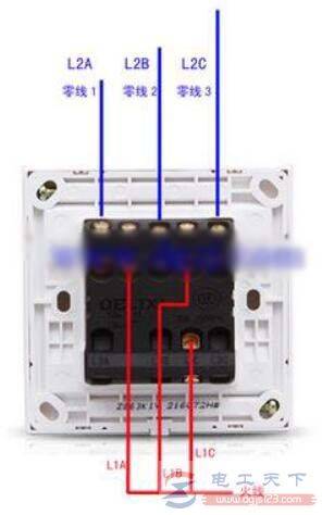 单开三控开关怎么接线,附一例单开三控开关的接线图