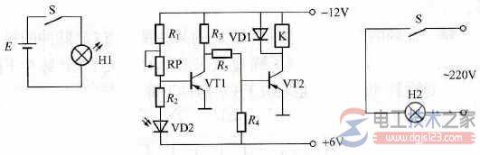 五线式漫射光电开关面板图