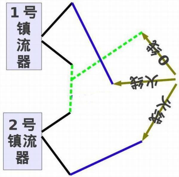 双灯管双镇流器接线方法图解