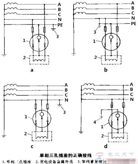 怎么识别单相三孔插座的标志和接线?