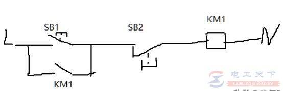 多地控制线路的实物接线图