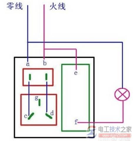 五孔一开关插座接线方法图解