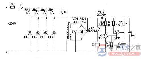 【图】晶体管延时关灯电路的组成与作用