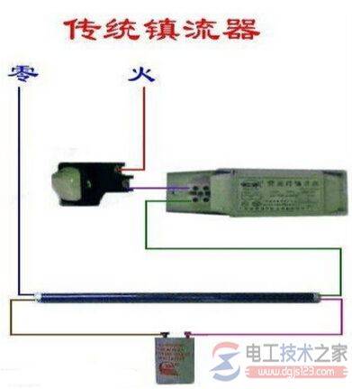 日光灯接线的三步