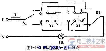 白炽灯控制线路的多种方式