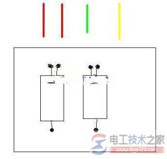 双联二位墙壁开关6接口4条线接线方法