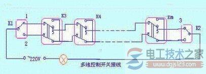 墙上8根线接单控一开五孔控制灯的方法