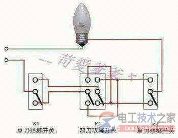 电灯三开三控线路图_三控开关控制三个灯的路线图