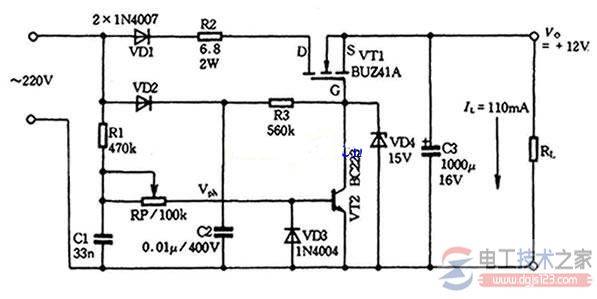 无变压器的开关电源电路图详解