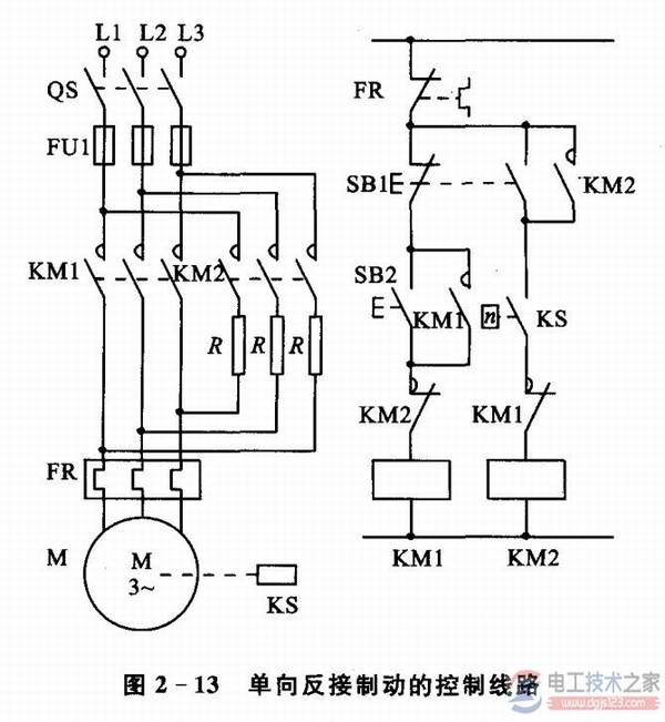 三相电动机正反转控制线路电路图