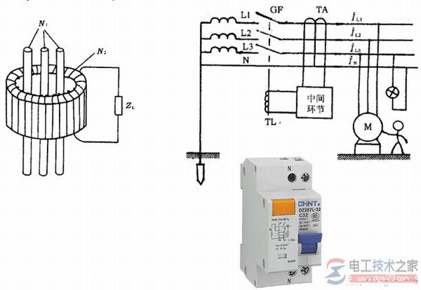 漏电断路器工作原理与接线图入门