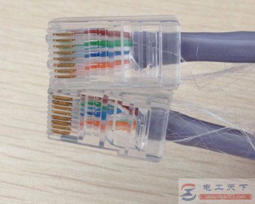 网线布线水晶头的线序怎么接,百兆与千兆网络有不同