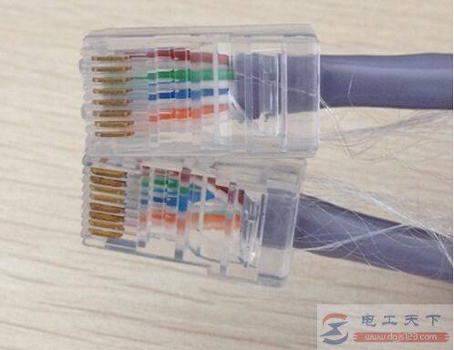网线水晶头接法详解,四芯网线和八芯网线接线不求人