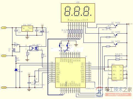 t12白光电烙铁温度控制电路图及接线方法