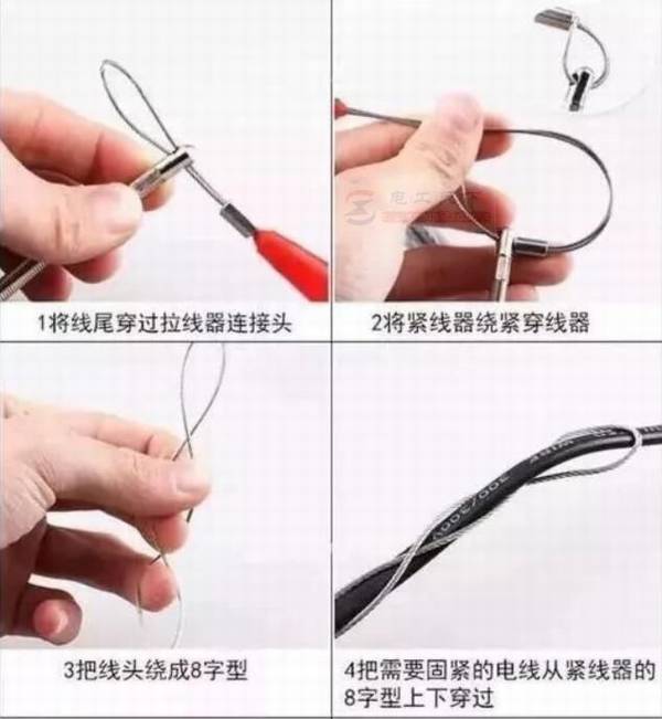电工穿线工具钢线绳与穿线器的使用对比