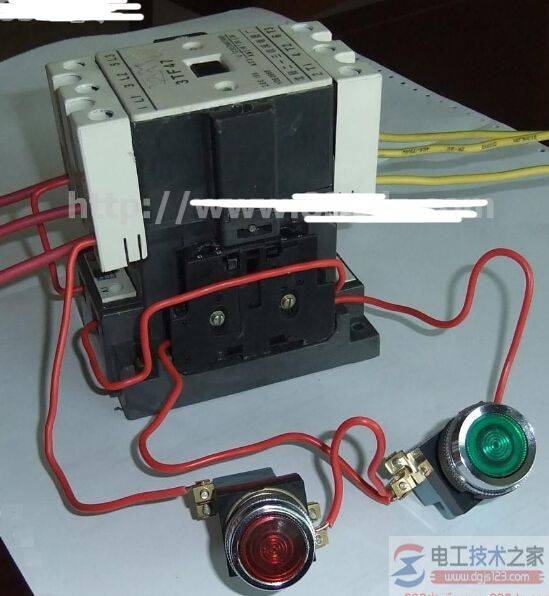 交流接触器实物接线图及接线说明