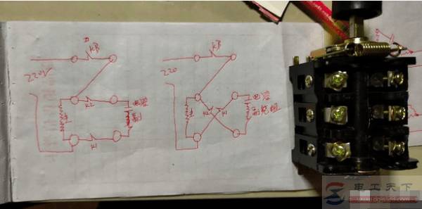 单相电动机正反转接线,记住几个关键点