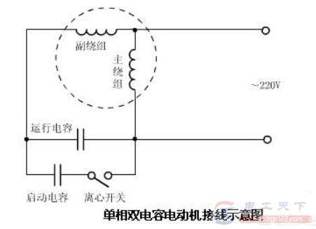 单相电机双电容怎么区分启动电容和运行电容?