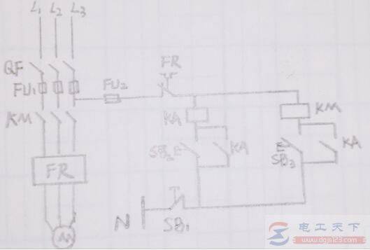电动机点动与长动控制的原理图
