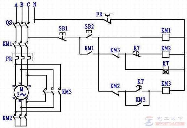一文看懂电动机星三角降压启动的电路图