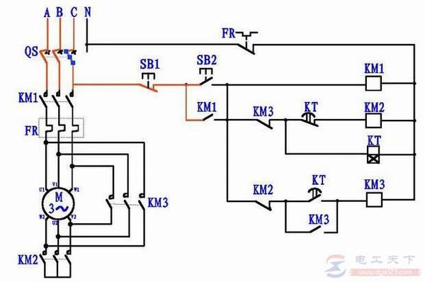 一文看懂电动机星三角降压启动的电路图