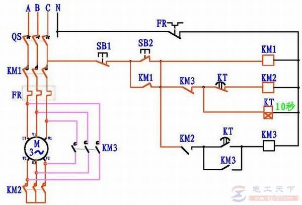 一文看懂电动机星三角降压启动的电路图