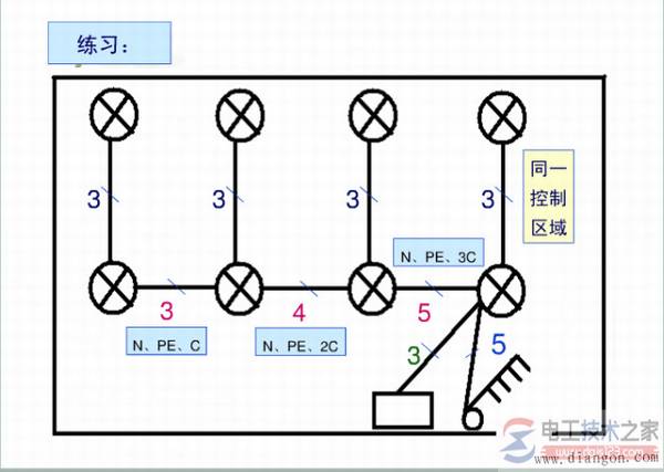 电气照明线路导线根数的选择方法