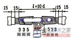 多股铜导线单卷接线法(直线连接与分支连接)