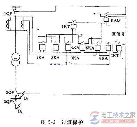 双绕组变压器过流保护的原理图解