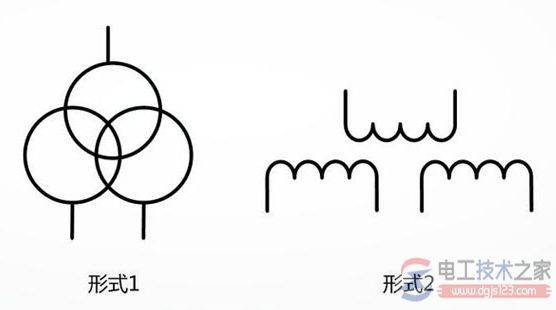 三绕组变压器电气符号的图文解说