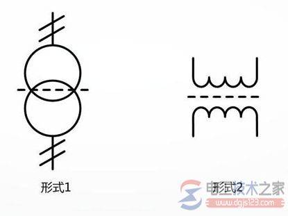 双绕组变压器电气符号与耦合可变的变压器