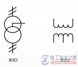 双绕组变压器电气符号与耦合可变的变压器