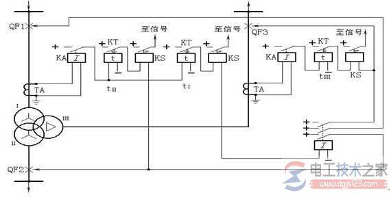 单电源三绕组变压器与两端或三端电源变压器的原理接线图