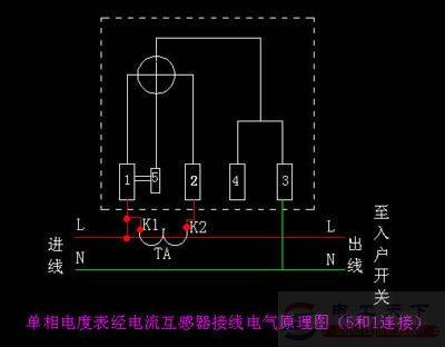 家用电表的接线原理图,二种电表的常见接线方式
