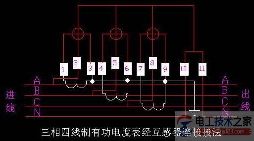 电度表的接线图_电度表的读法_电度表的常用接法