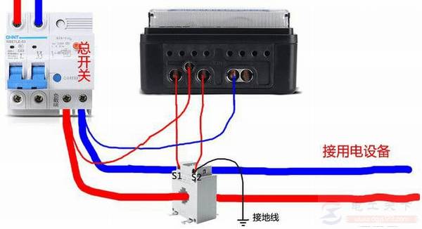 两种单相家用电表的接线图说明