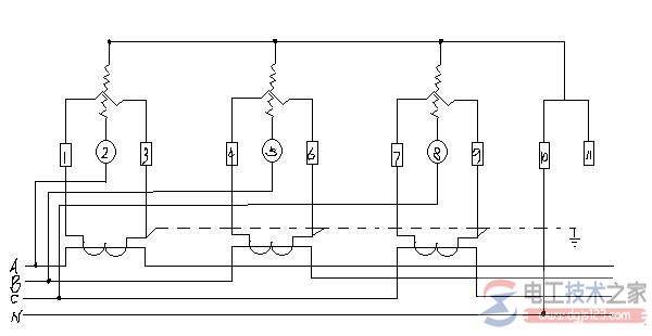 智能电表接线图_电流互感器接入式智能表接线图